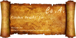 Csuka Angéla névjegykártya